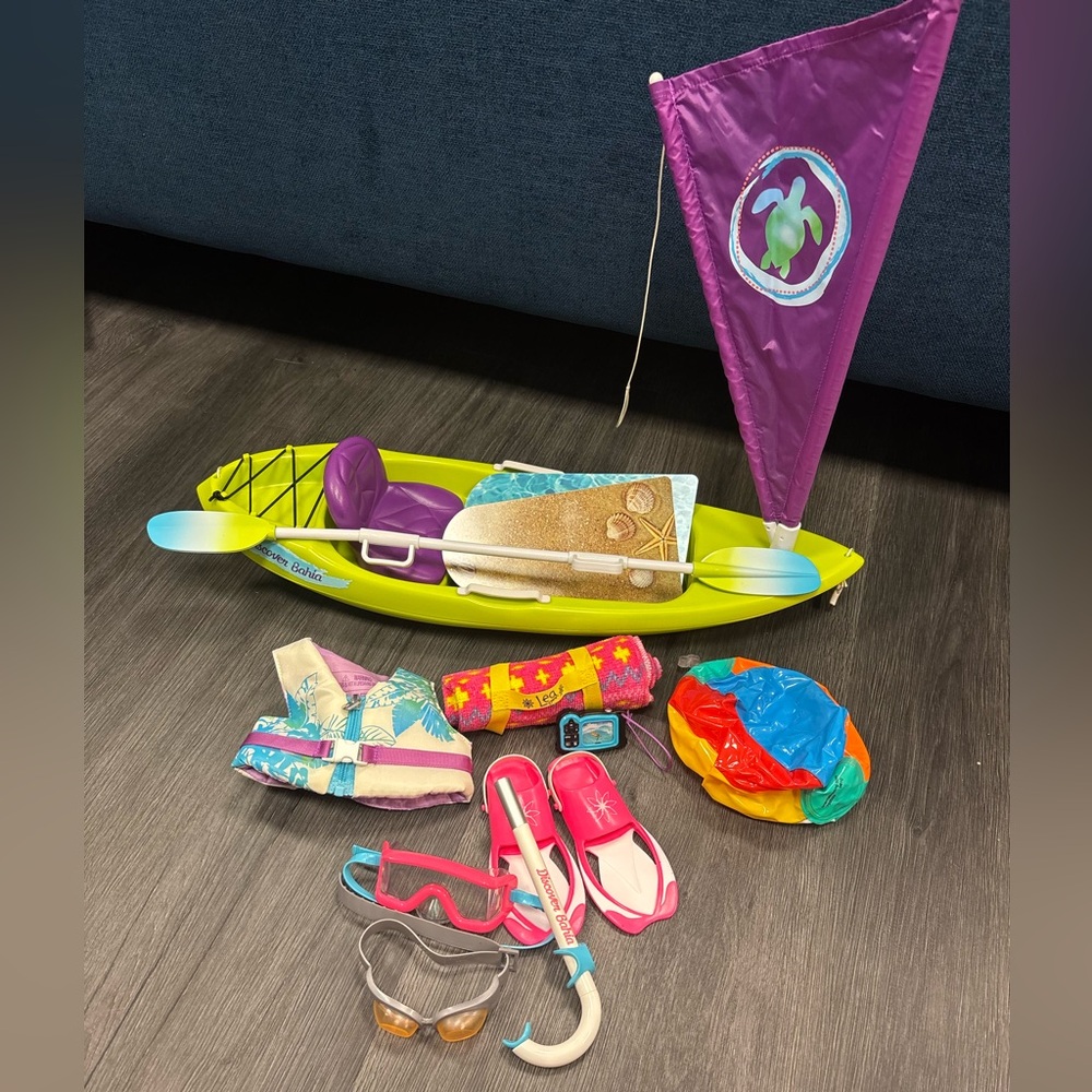 American Girl Kayak and Snorkel Set